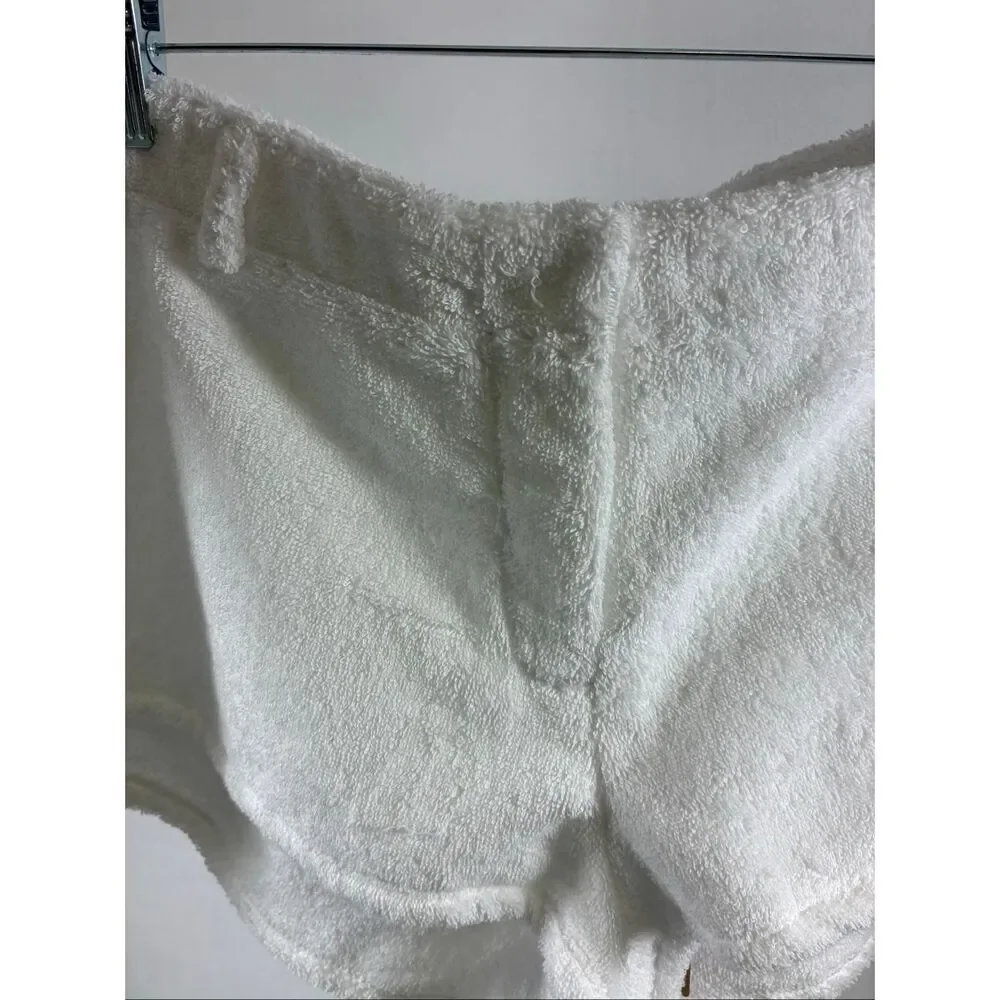 SKIMS NWT Swim Terry Cover Up Short Short in Snow Size